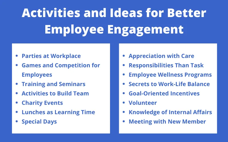 Activities and Ideas for Better Employee Engagement